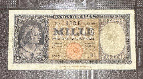 1000 lire ornata testina - 1000,