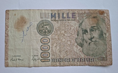 Banconota italia lire 1000 - italia,