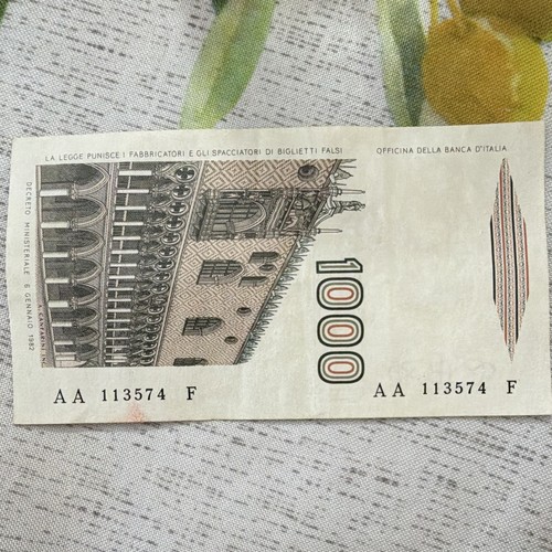 Banca italia banconota - banca, 1000