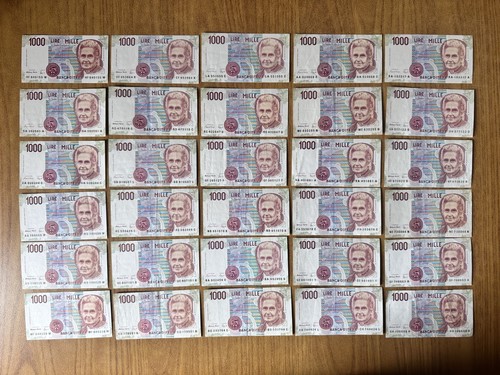Lotto banconote lire - 30,