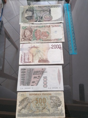 Lotto banconote lire - lotto, 10000