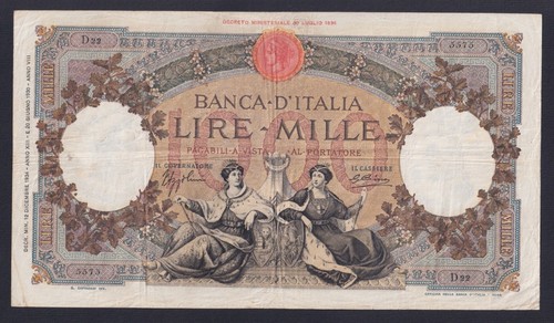 Banconota italia 1000 - banconota, lire