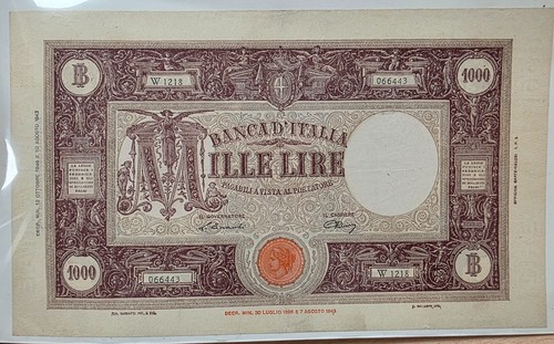 1943 banconota 1000 - 1943,