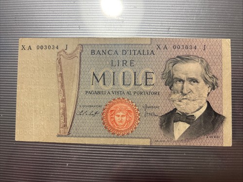 Banconota 1000 lire verdi - lire,
