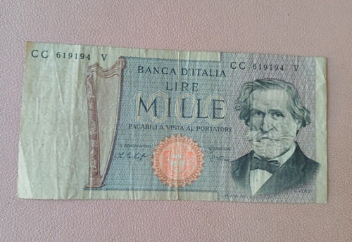 Banconota 1000 lire verdi - banconota,