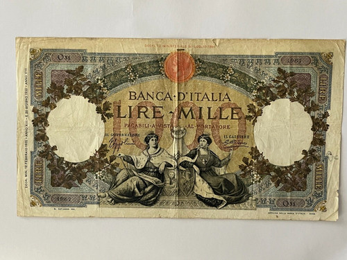 Banconota cartamoneta italia - banconota,