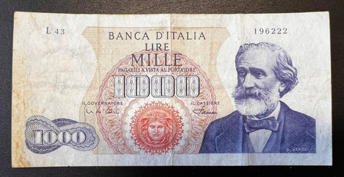 Italia banconota 1000 lire - italia,