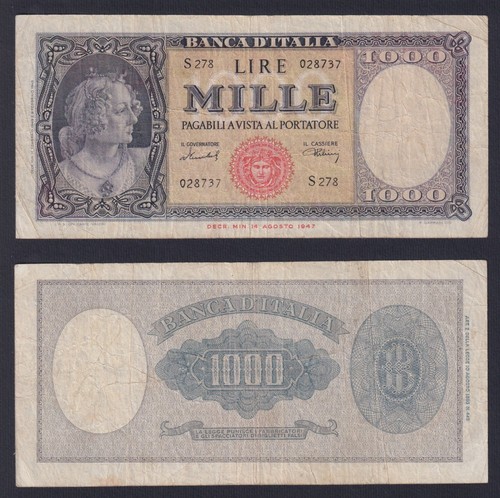 Banconota italia 1000 lire - 1000,