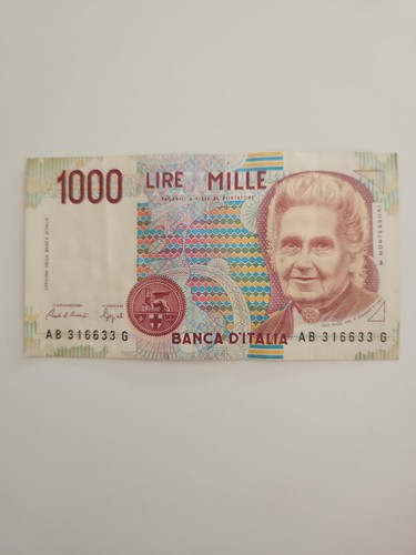 1000 lire montessori 3 - lire, m.montessori