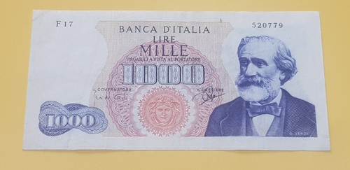 Banconota 1000 lire - 1000, verdi
