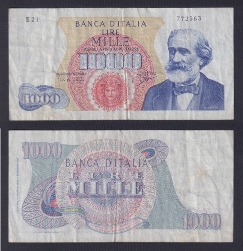 Banconota italia 1000 - italia, lire
