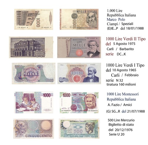 500 1000 lire verdi - 1000,