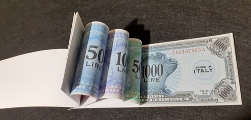Banconote lire libretto da - lire,