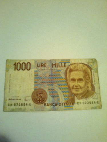 Banconota 1000 lire - banconota, montessori