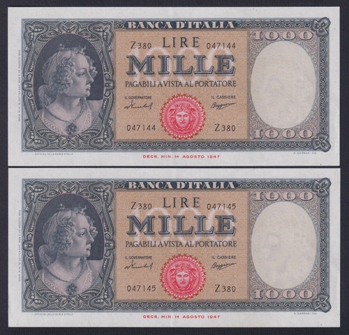 Banconote italia 1000 lire - banconote,