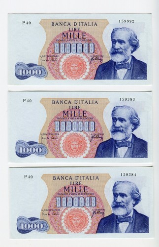 Banconote 1000 lire - lire, verdi
