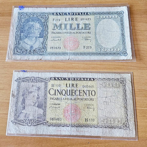 Banconota rep italiana 500 - rep.,