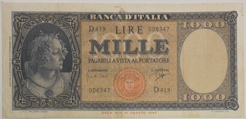 Mille 1000 lire italia ornata - 1000,