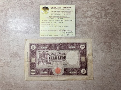 Banconota repubblica lire 1000 - banconota,