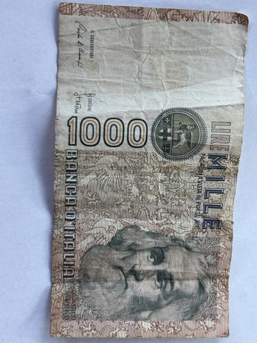 Banca italia banconota 1000 - banca,