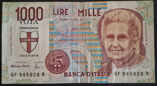 Repubblica banconota lire - repubblica, 1000
