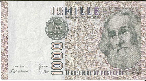 Banconota 1000 lire marco - 1000,