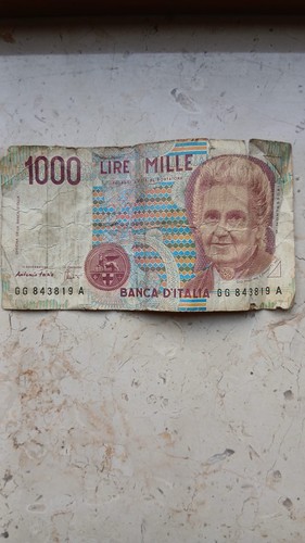 Banca italia banconota 1000 - banconota,