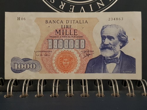 Banconota 1000 lire verdi - banconota,