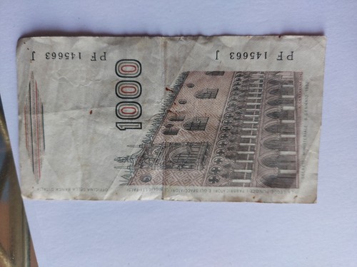 Banconota 1000 lire - del, 1982