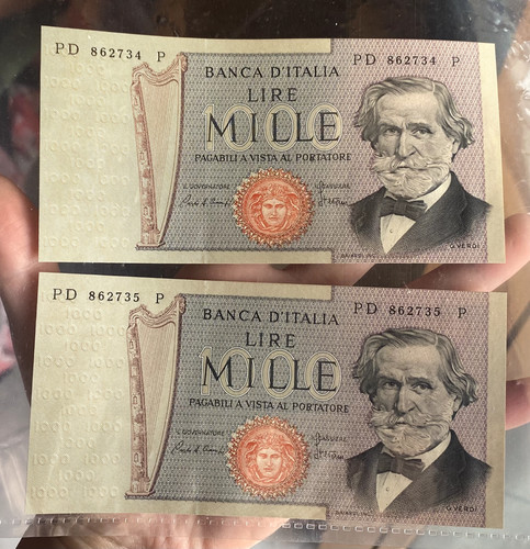 1000 lire 1981 verdi coppia - 1000,