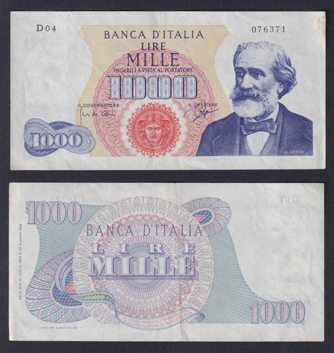 Banconota italia 1000 lire - 1000,