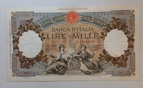 Italia banconota 1000 lire - italia,
