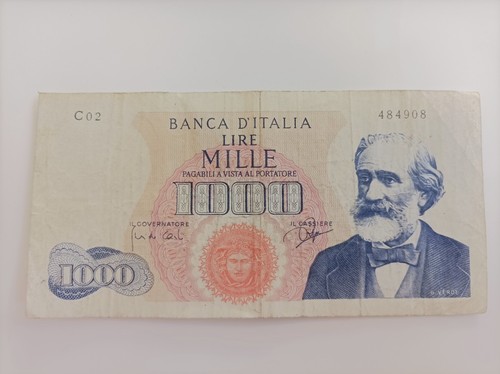 Banconota 1000 lire verdi - banconota,