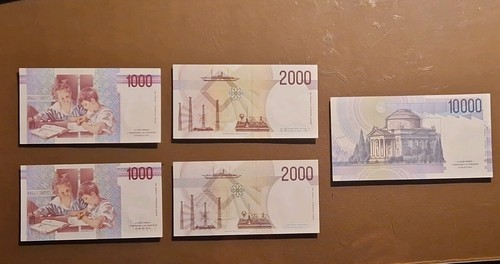 Lotto banconote lire - 5,