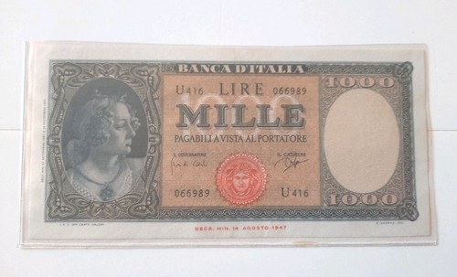 Banconota 1000 lire busto - banconota,
