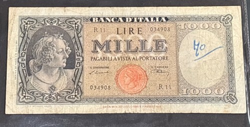 Banconota 1000 lire testina - banconota,