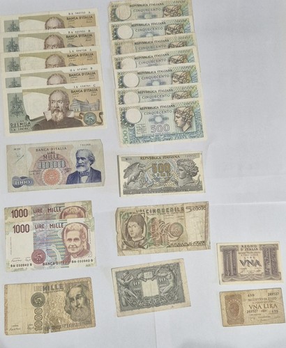 Lotto banconote italiane lire - italiane,