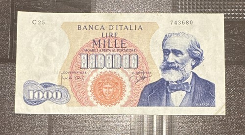 Banconota 1000 lire verdi - verdi, 1