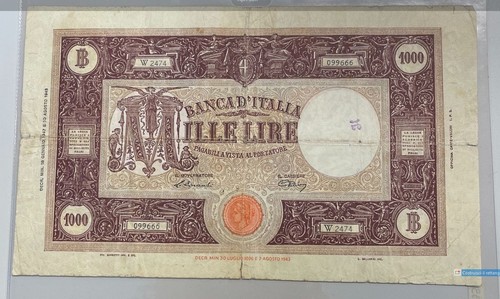 Banca italia banconota - nl*, d'italia