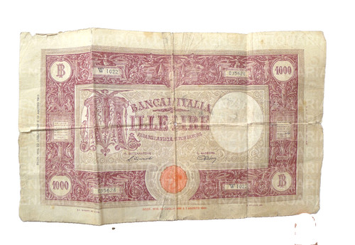 Vecchia banconota 1000 lire - vecchia,