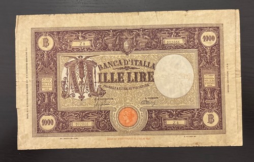 Banconota 1000 lire - da, 6/2/43
