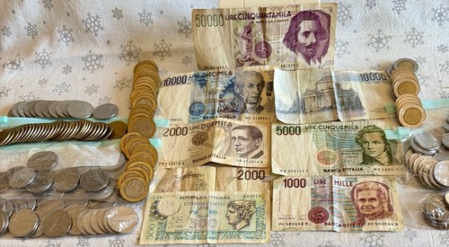 Lotto banconote monete lire - e,