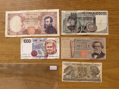 Lotto banconote lire - 5, 10000